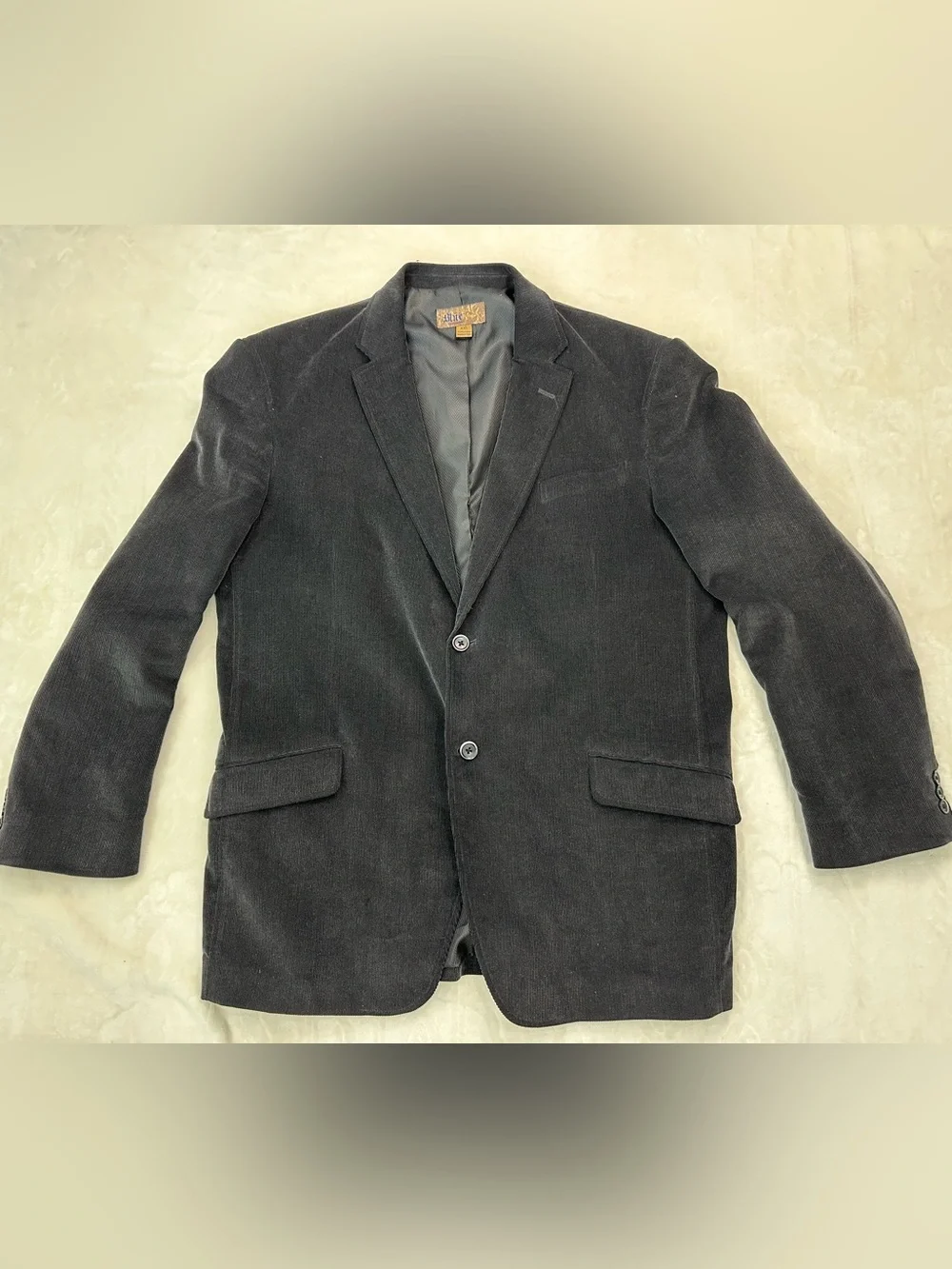 Blue Pronto Uomo Black Corduroy Sport Coat Blazer Men’s XXL 100% Cotton